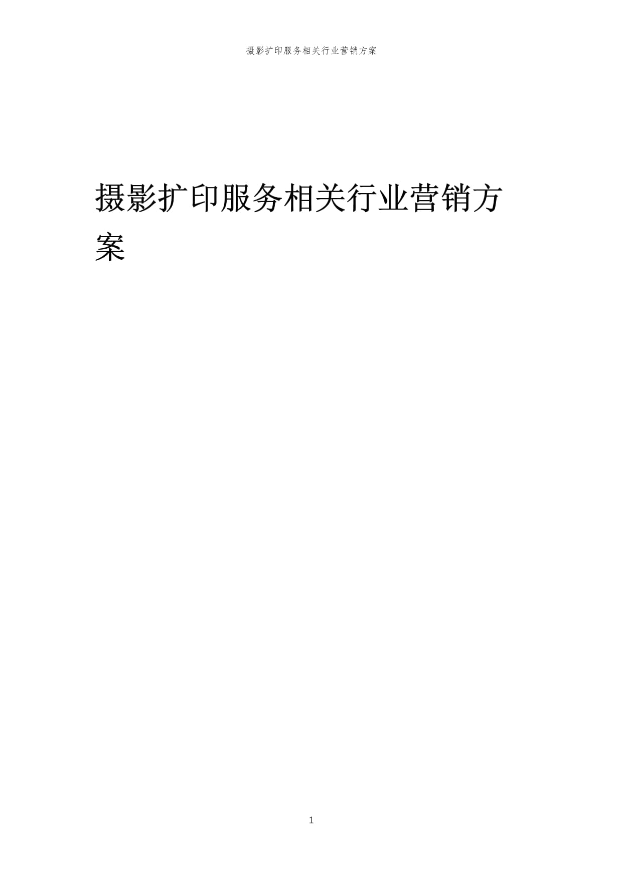 2024年攝影擴印服務相關行業營銷方案
